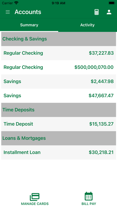 FNBHS Mobile Banking Screenshot