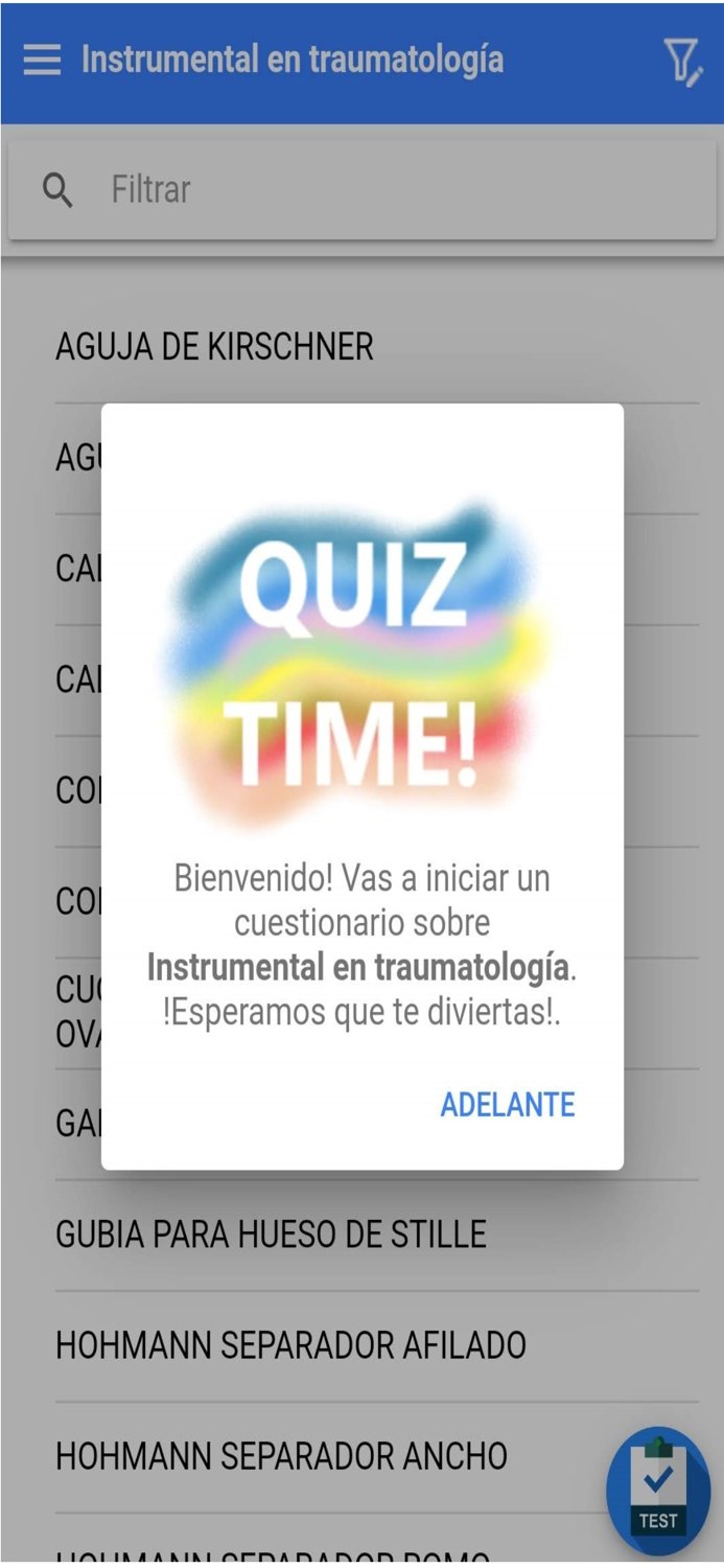 Instrumental en quirófano