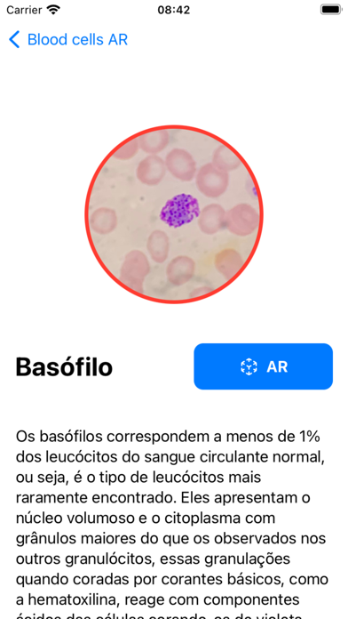 Blood cells AR Screenshot