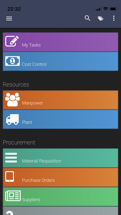 PCS Project Management Screenshot
