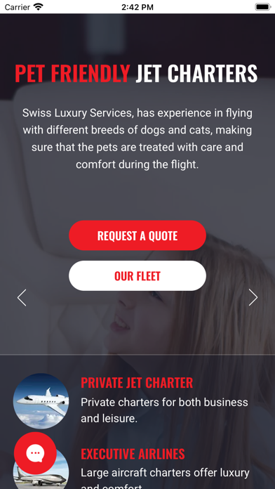 SLS Private Jet Charter Screenshot
