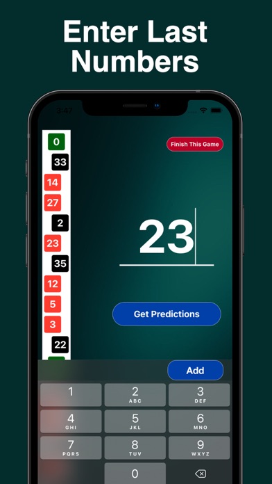 Roulette.ai Number Prediction Screenshot