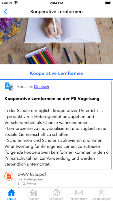 Schule Vogelsang Screenshot