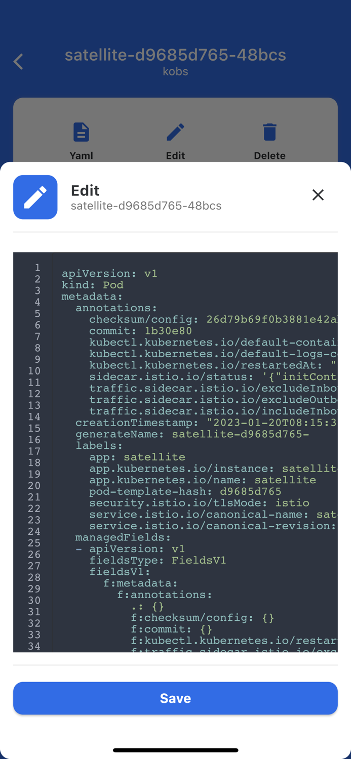 kubenav - Kubernetes Dashboard