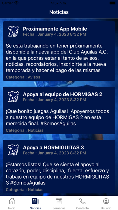 Club Águilas A.C. Screenshot