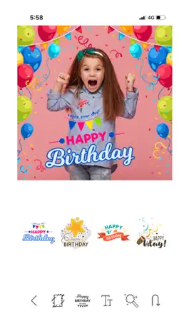 Game screenshot Birthday Card Editor apk