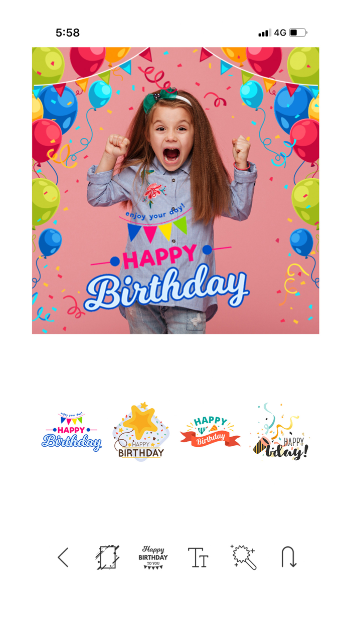 Birthday Card Editor