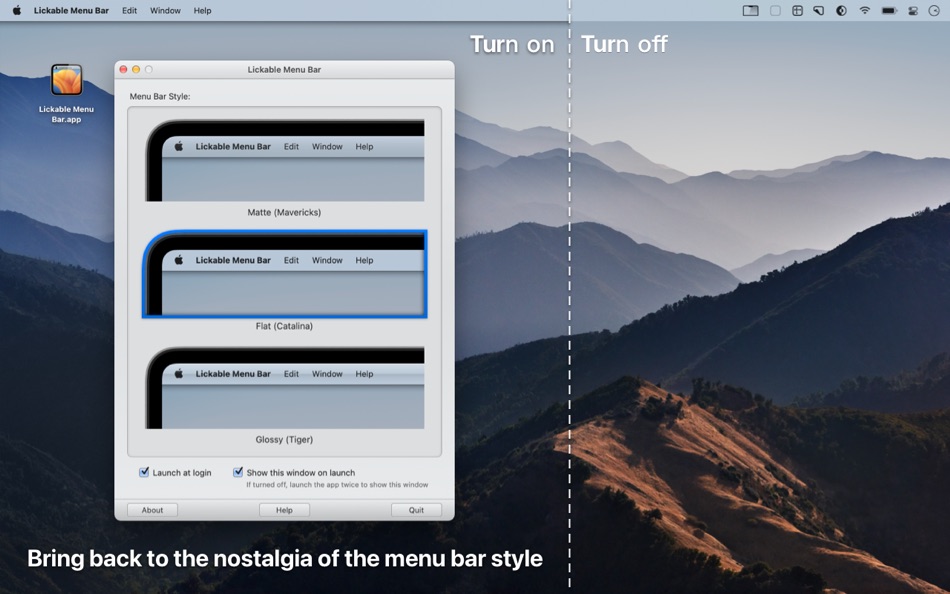 #2. Lickable Menu Bar (macOS) Podle: Honghao Zhang