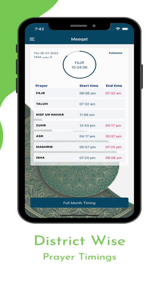 #2. JK Meeqat - Prayer timing App (iOS) 由: Bracecodes Software Solutions Private Limited