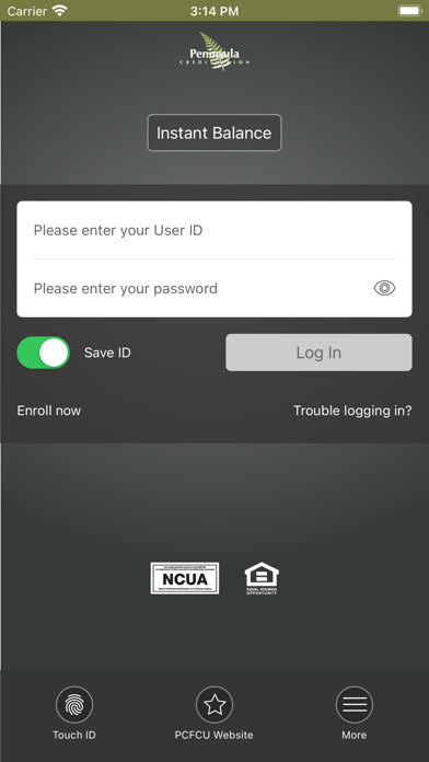 Peninsula Credit Union Screenshot