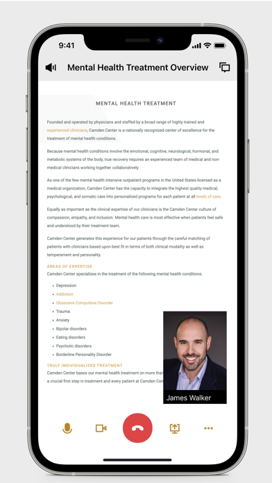Camden Patient Portal Screenshot