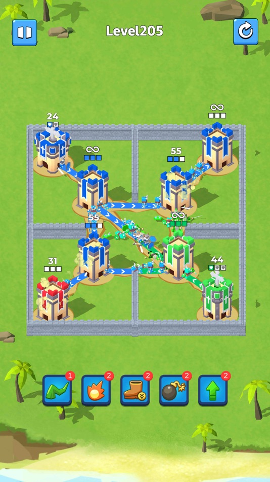 #5. Area Conquer - Tower Battle (iOS) Podle: FUNPUZZLE