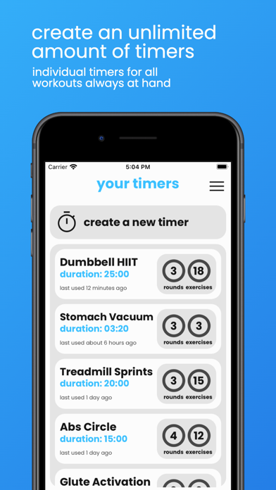 Interval Fitness Timer Screenshot