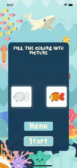 Game screenshot Colorful white whale -coloring apk