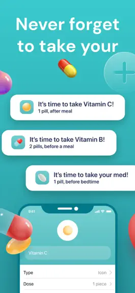 Game screenshot Pill Reminder ◐ Med Tracker hack