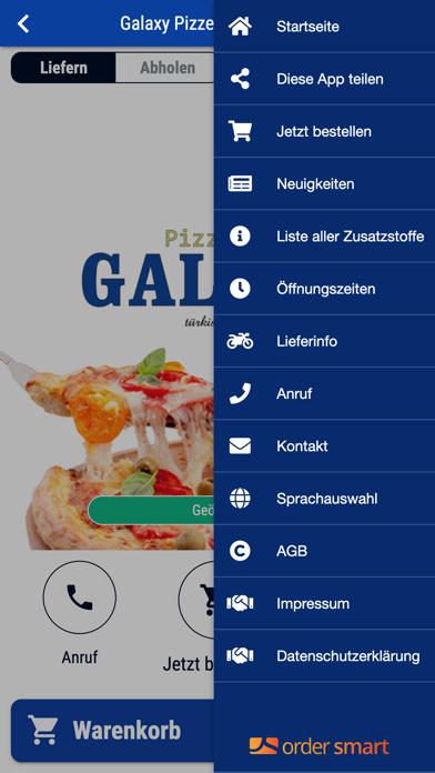 Galaxy Pizzeria Warendorf Screenshot