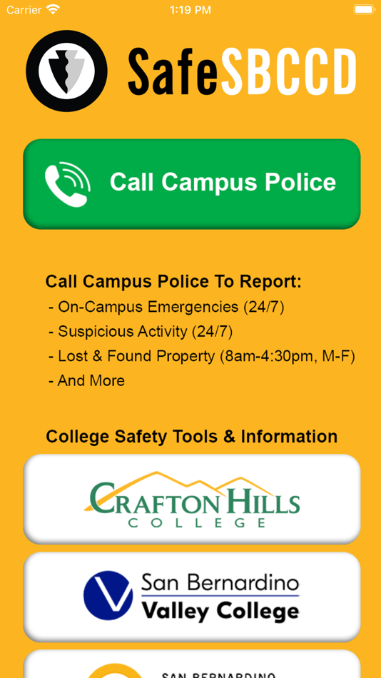 #1. Safe SBCCD (iOS) 由: San Bernardino Valley College