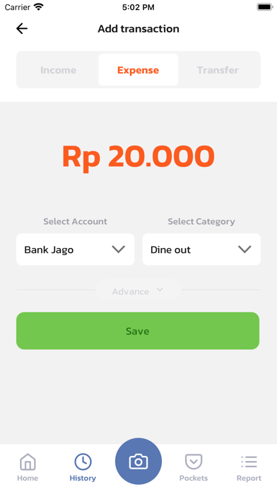 KendiQ Personal Budgeting Screenshot