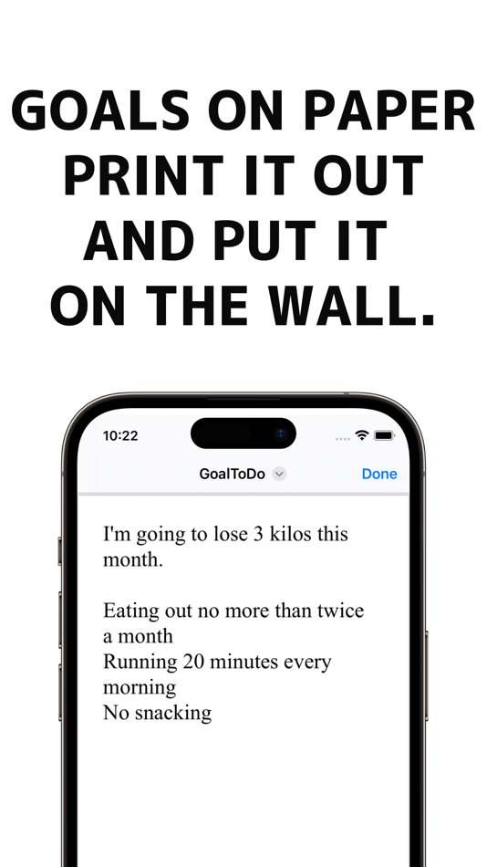 #1. Print your goals on paper (iOS) 由: ryo muranaka