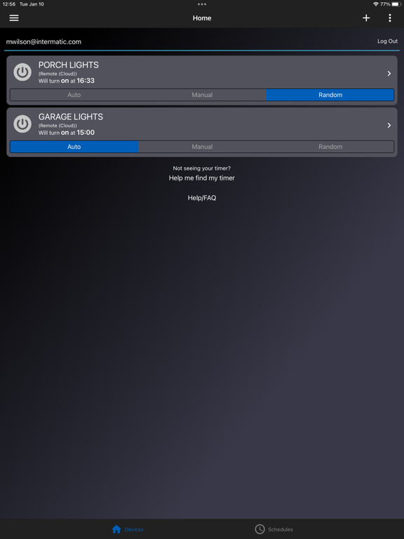 Intermatic Connect iPad screenshot 2 - Utilities app