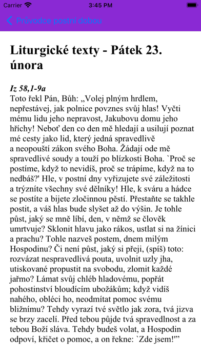 Průvodce Postní Dobou Screenshot