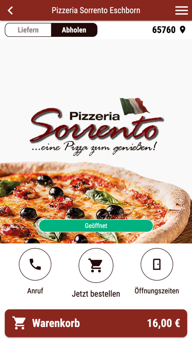Pizzeria Sorrento Eschborn Screenshot