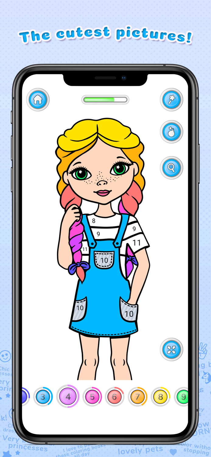 Color by Number for Girls