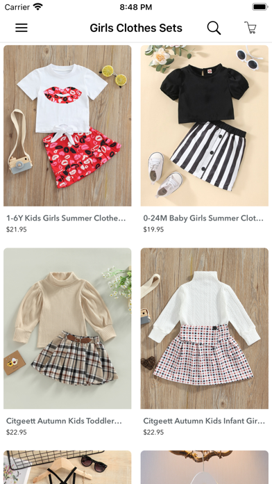 Kids Clothing Shop Shopping Screenshot