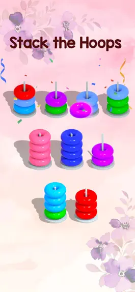 Game screenshot Color Hoop : Ring Sort ASMR 3D apk