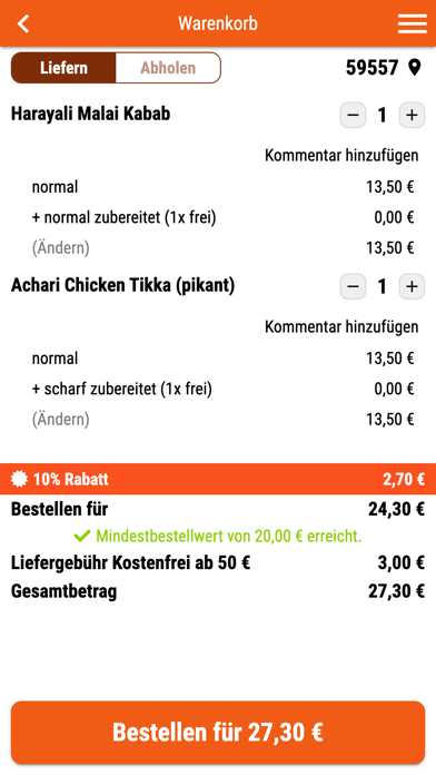 Modhu Kitchen Indische Tandoor Screenshot