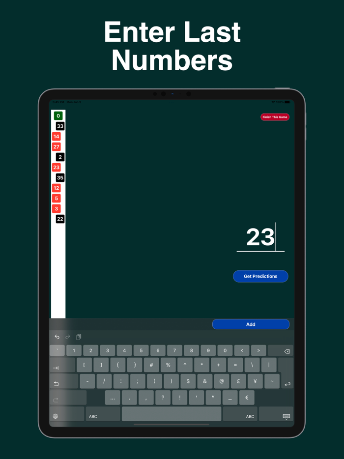 Roulette.ai Number Prediction