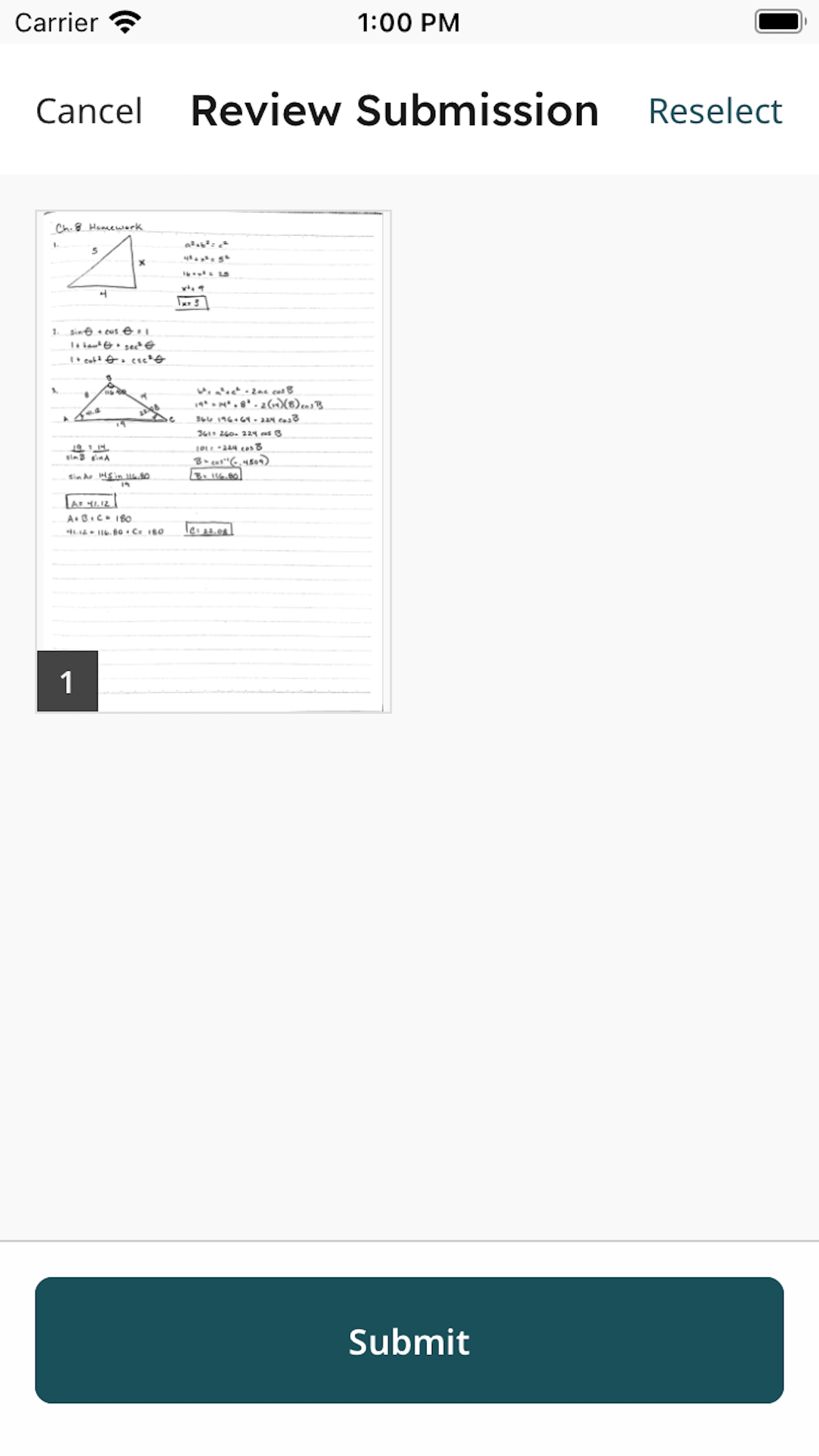 Gradescope screenshot 4