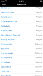 oregon-ca-wa: lakes & fishes iphone screenshot 3