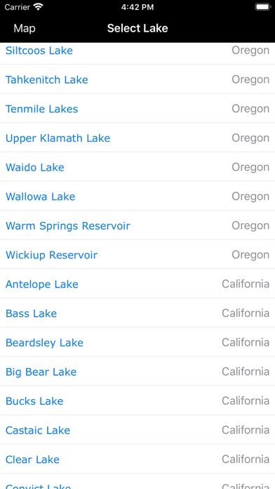 Screenshot #3 pour Oregon-CA-WA: Lakes & Fishes