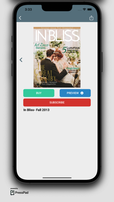 In Bliss - Bride magazine app Screenshot