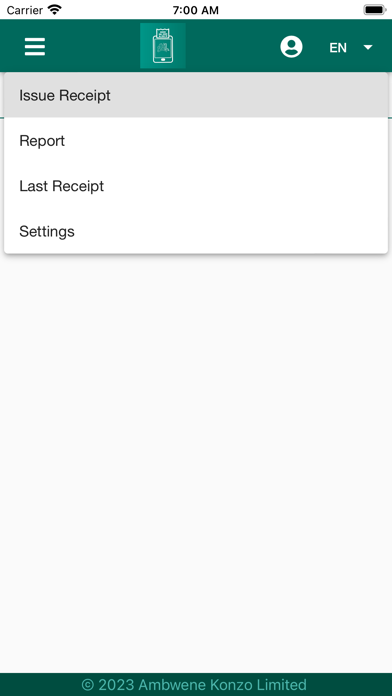 V-EFD Receipt Screenshot