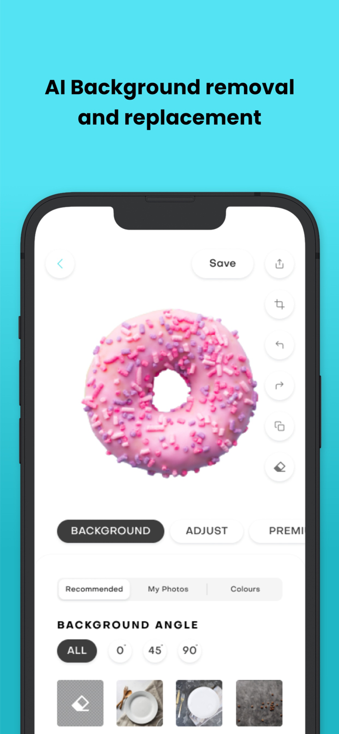 Food App camera and photo editor