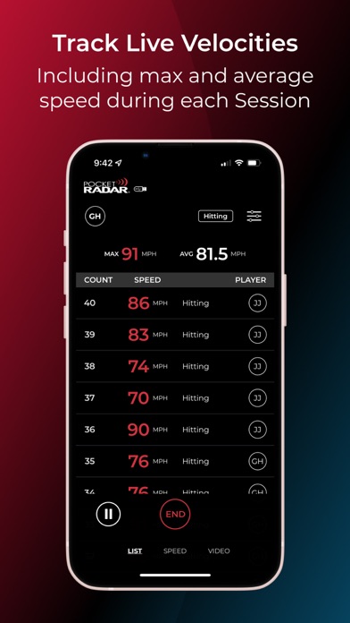 Pocket Radar® Sports Screenshot