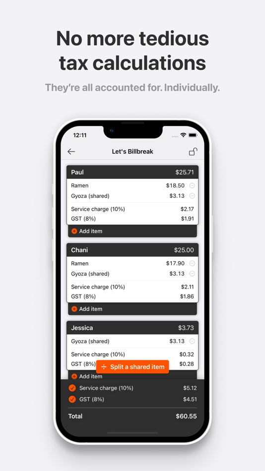 #5. Billbreak - Split group bills (iOS) 由: Chester How