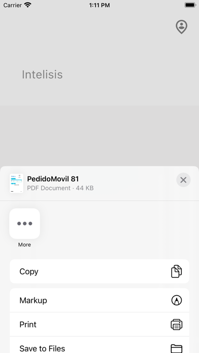 Pedidos Móvil Screenshot