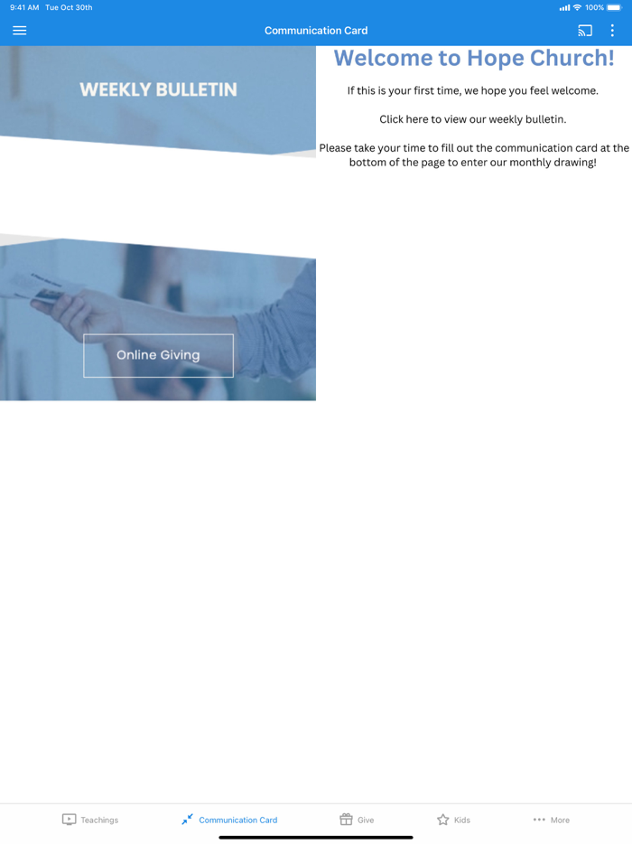 Hope Church Blaine App