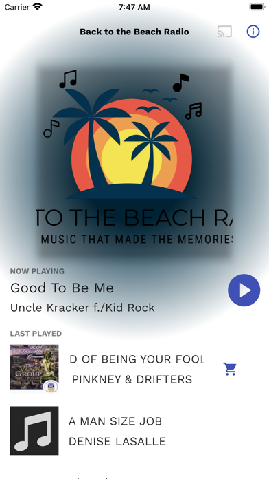 Back to the Beach Radio Screenshot