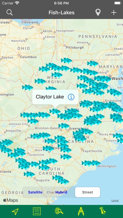 Screenshot #1 pour Virginia-WV-NC-SC Lakes Fishes