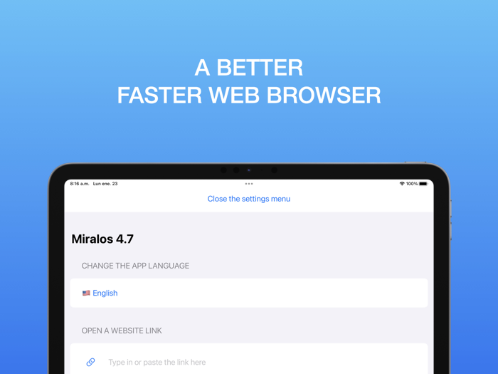 Miralos Very Fast Web Browser