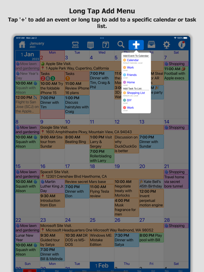 Calendar Widget and Planner