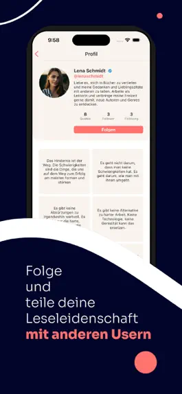 Game screenshot Quoo: Entdecke Buchzitate apk