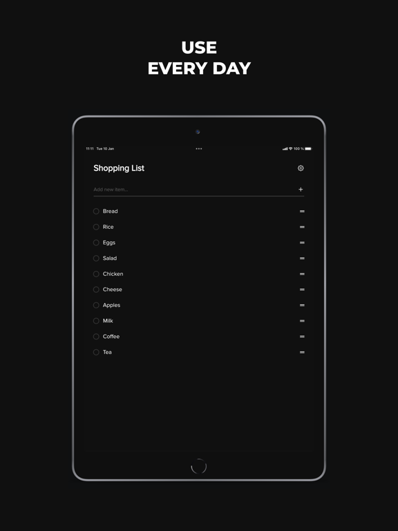 Minimalist Shopping List