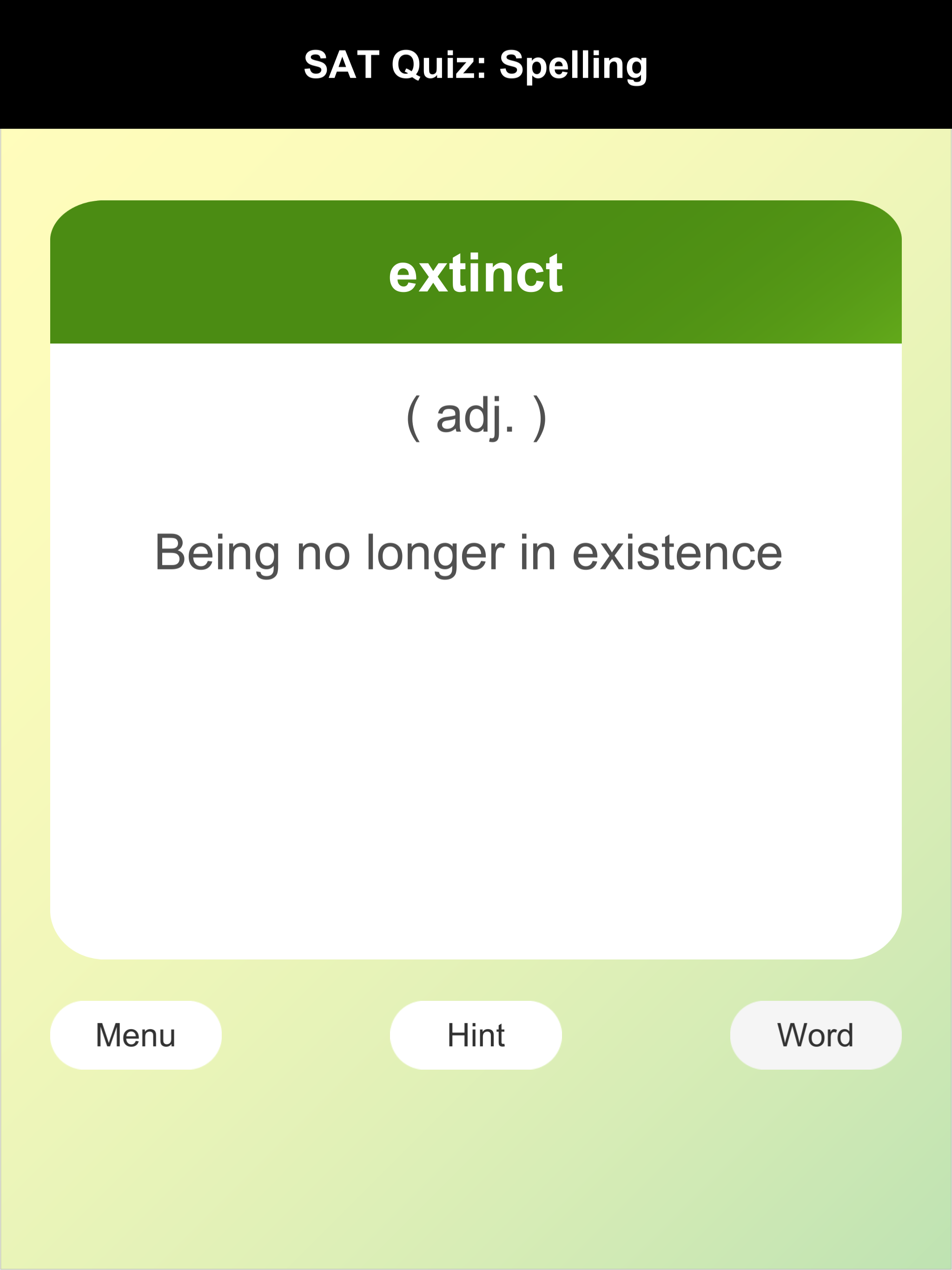 SAT Words Quiz