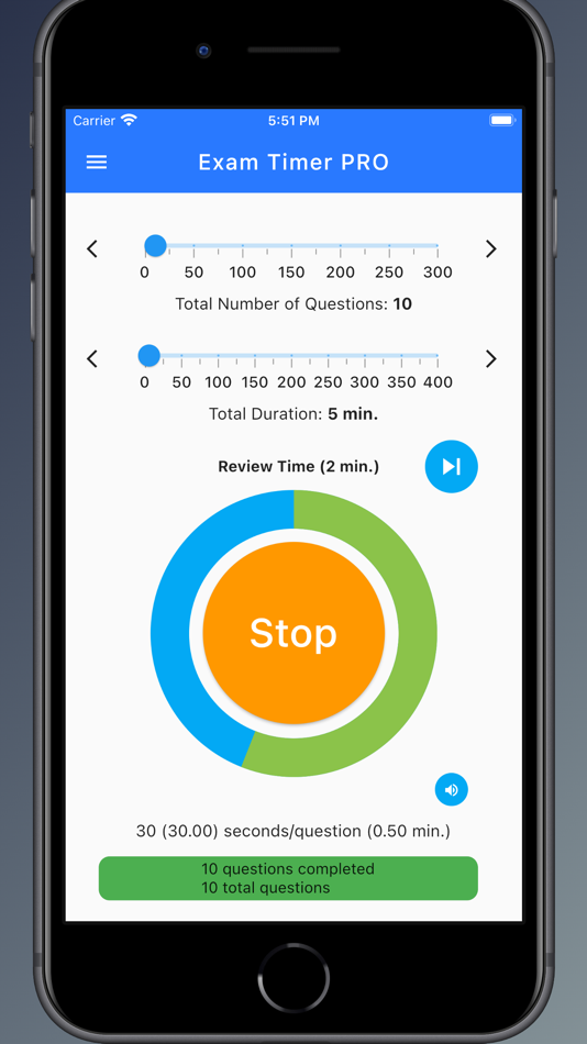 #7. Exam Timer PRO:Effortless,Easy (iOS) Podle: Alparslan Topbas