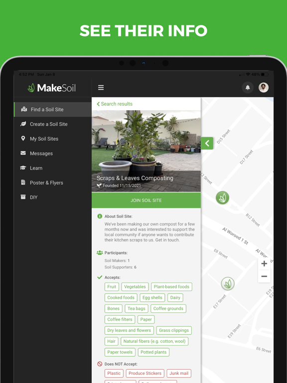 MakeSoil iPad screenshot 2 - Social Networking app